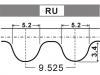 Courroie crantée Timing Belt:14400-PV1-004 / 113RU21